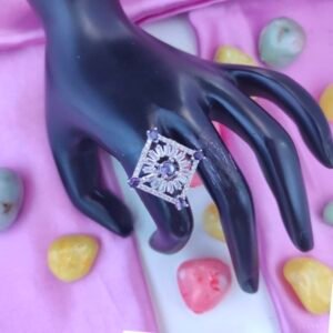 American Diamond Ring Black