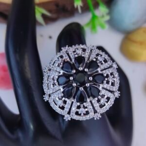 American Diamond Ring in 🖤