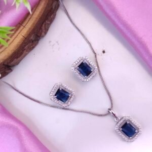 American Diamond Pendent Blue