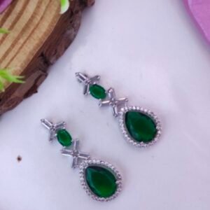 American Diamond Earings Green