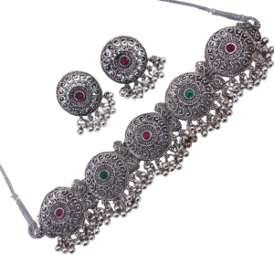 Black metal Choker set